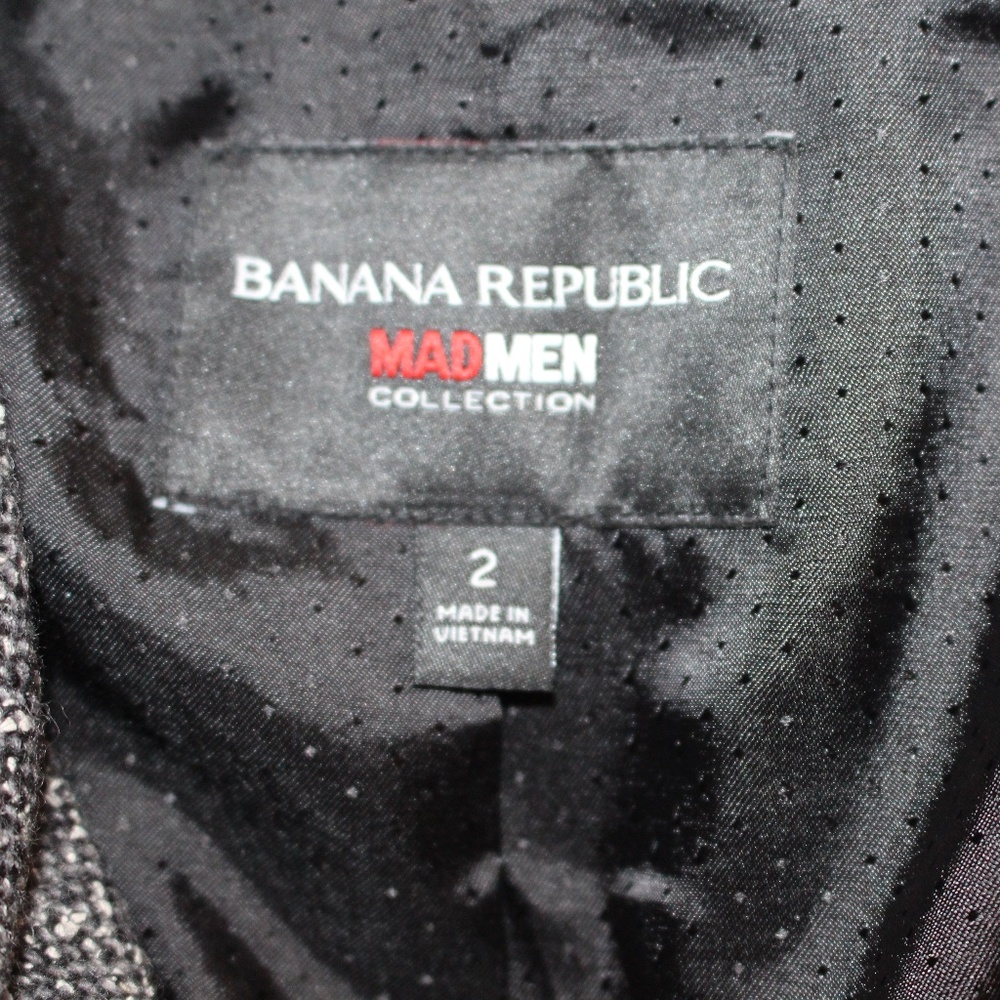 Banana Republic MADMEN, Elegant Gray Tweed Jacket - Picture 11 of 13
